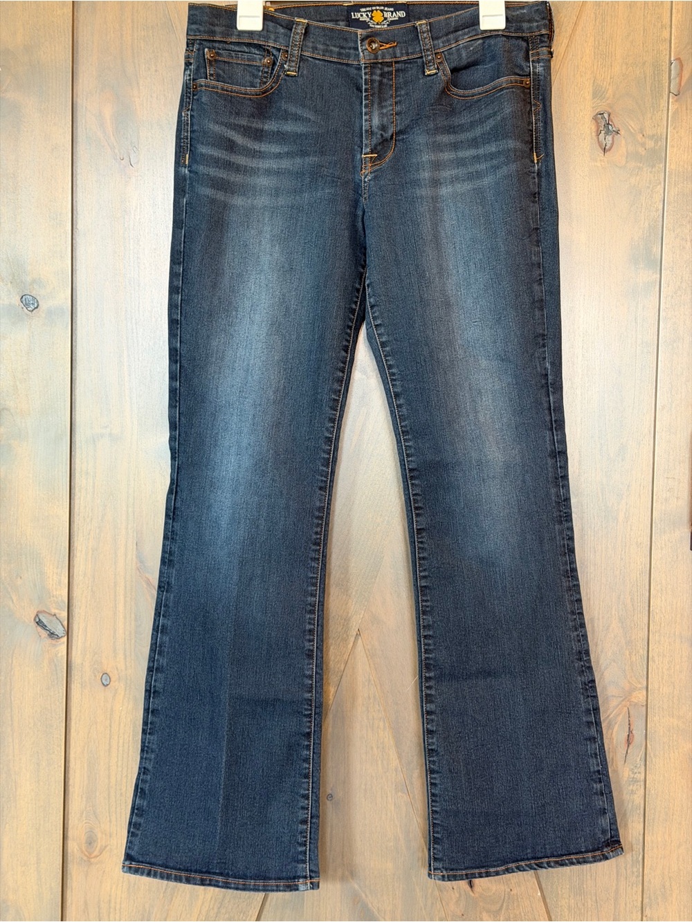 Lucky Brand Jeans Dark Blue Flare Sweet 'N Low Bootcut Stretch Denim Size 10